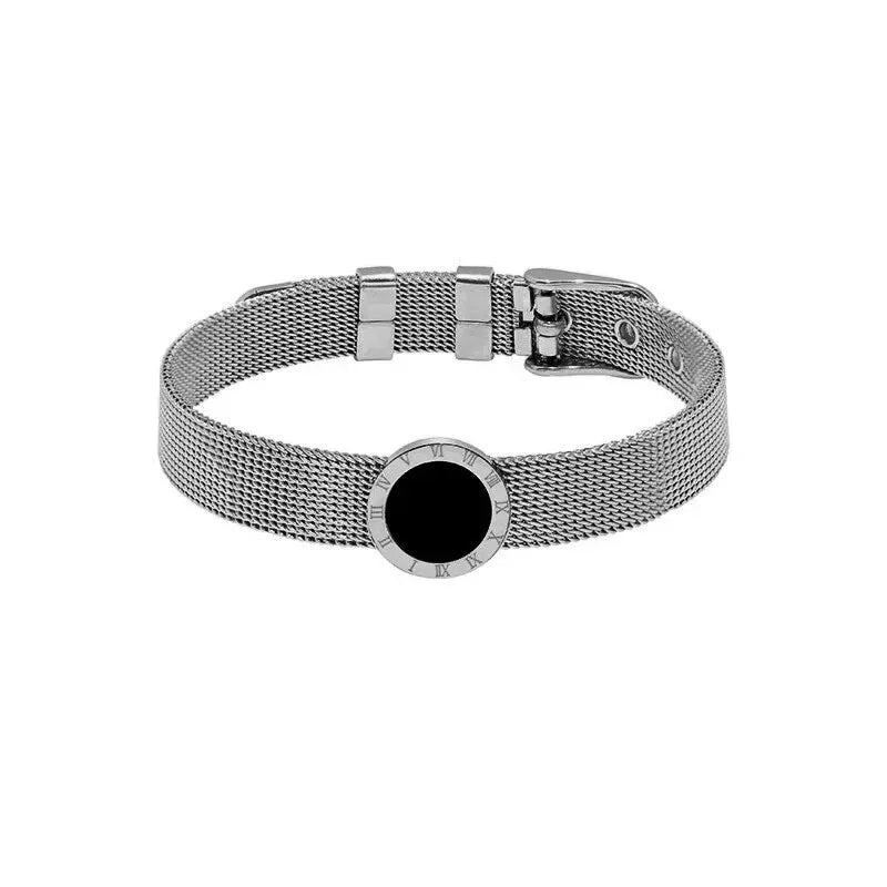Bracelet Maille Milanaise Médaillon Romain