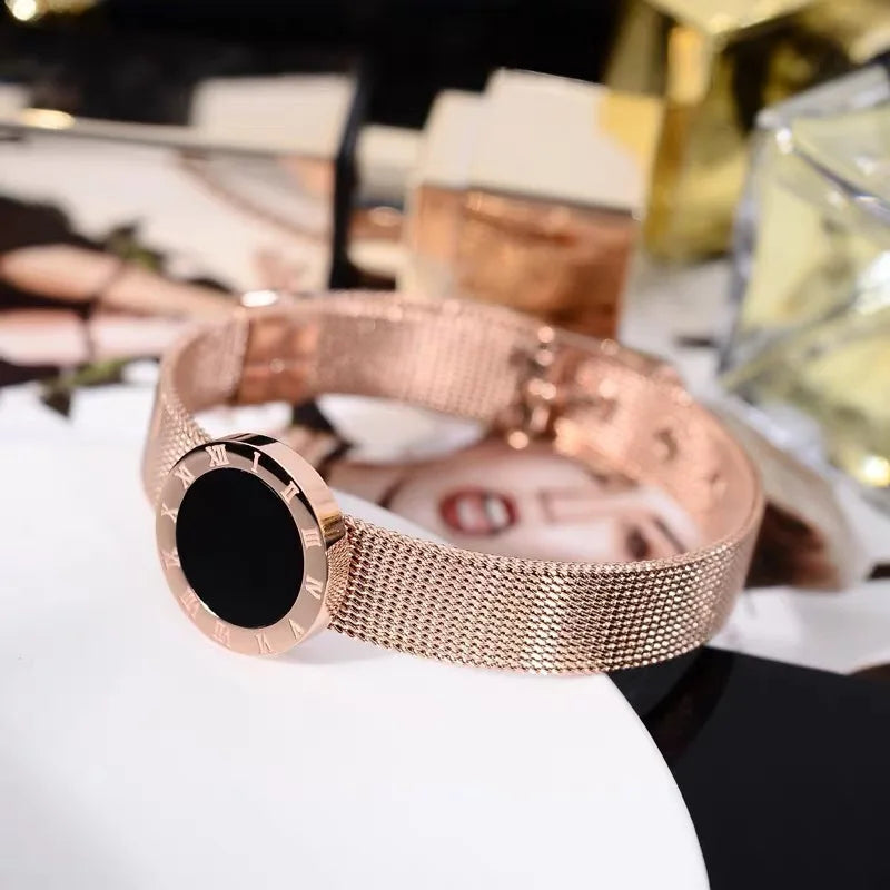 Bracelet Maille Milanaise Médaillon Romain
