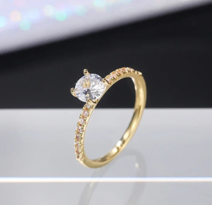 Bague Éclat  Pierre Scintillante Ajustable