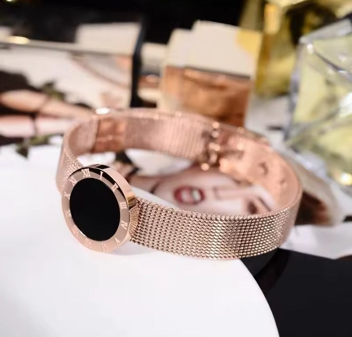 Bracelet Maille Milanaise Médaillon Romain