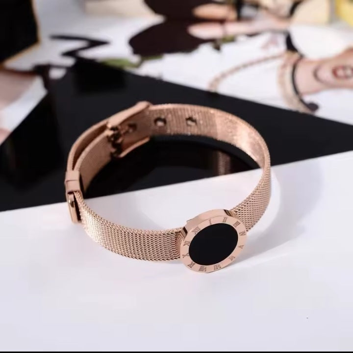 Bracelet Maille Milanaise Médaillon Romain